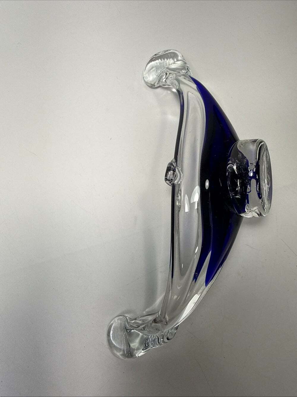 Vtg Murano Hand blown Glass Venetian Gondola Boat Cobalt Blue Ashtray Dish C1 - Picture 6 of 6